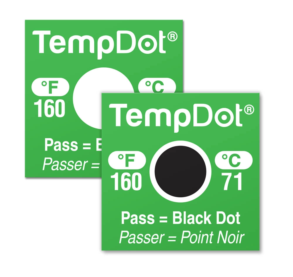 TempDot High Temperature Dishwasher Thermal Labels