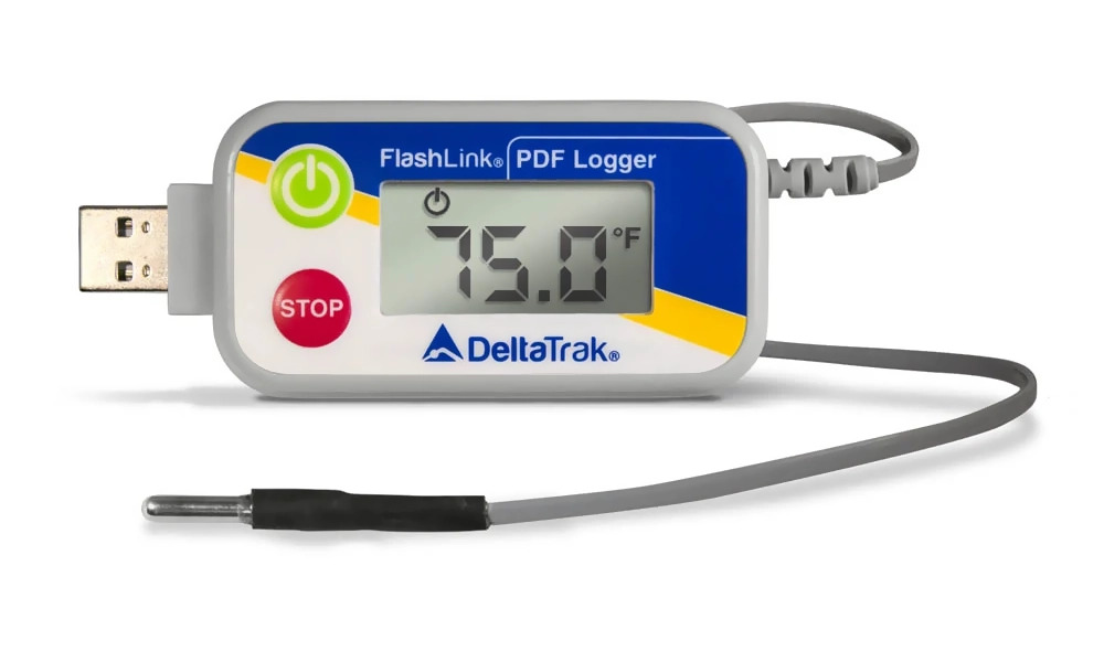 FlashLink® USB PDF Reusable Data Logger with External Blunt Tip Probe